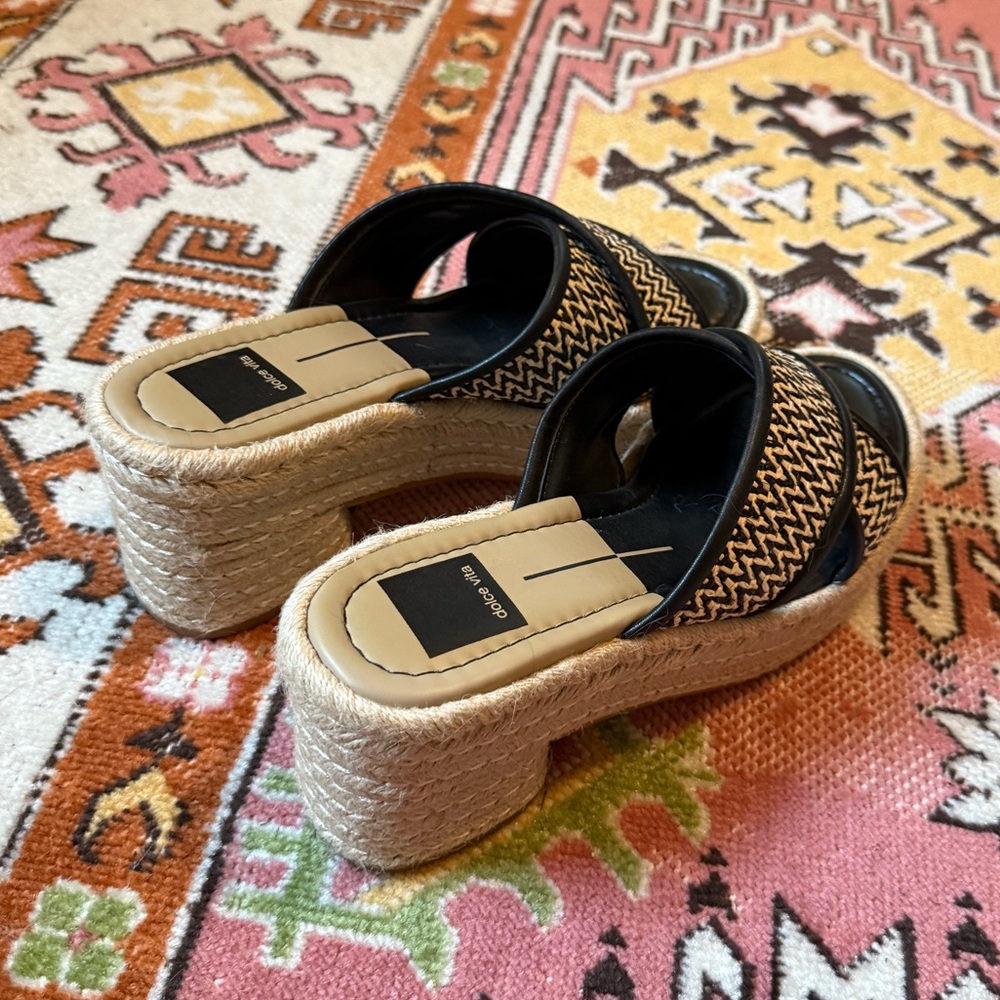 DOLCE VITA Navy Espadrille Wedge Heeled Sandals